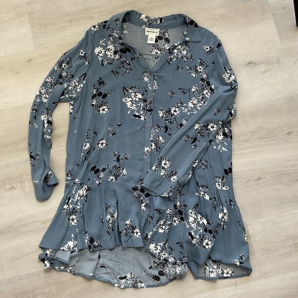 For The Republic Womens Floral Tunic Festival Boho Chic XL - Picture 1 of 9